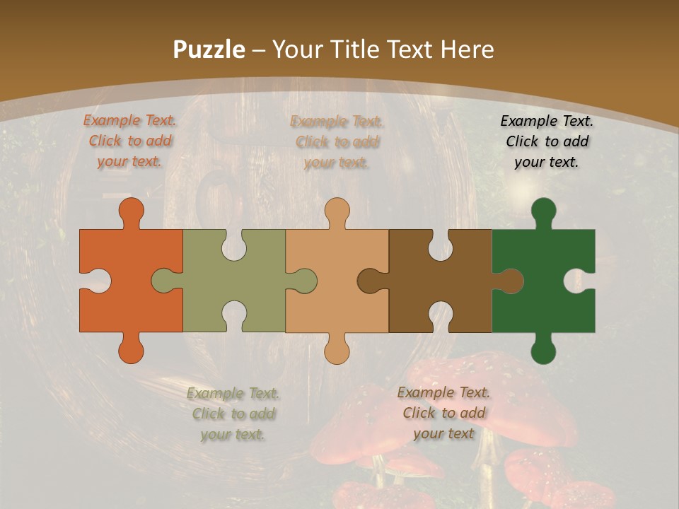 Grzyb Muchomor Fantasy PowerPoint Template