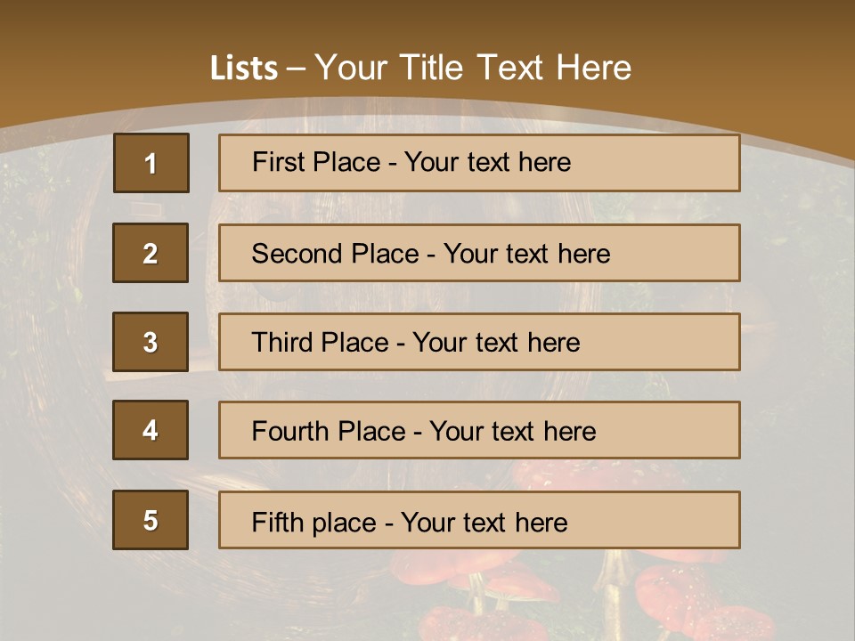 Grzyb Muchomor Fantasy PowerPoint Template