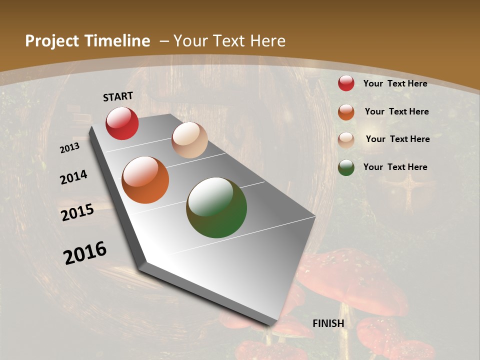 Grzyb Muchomor Fantasy PowerPoint Template