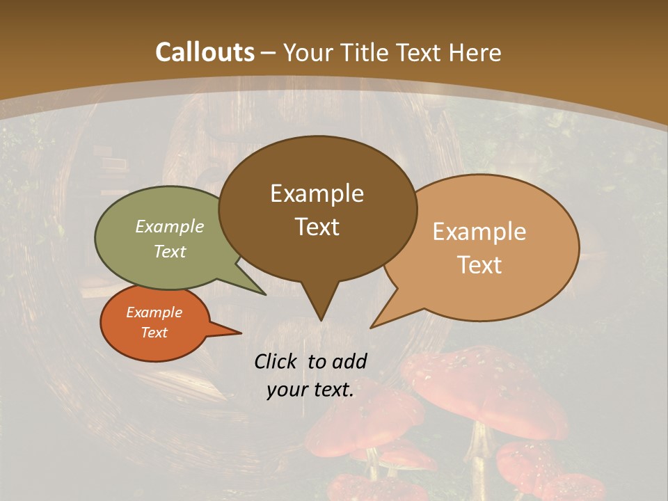 Grzyb Muchomor Fantasy PowerPoint Template