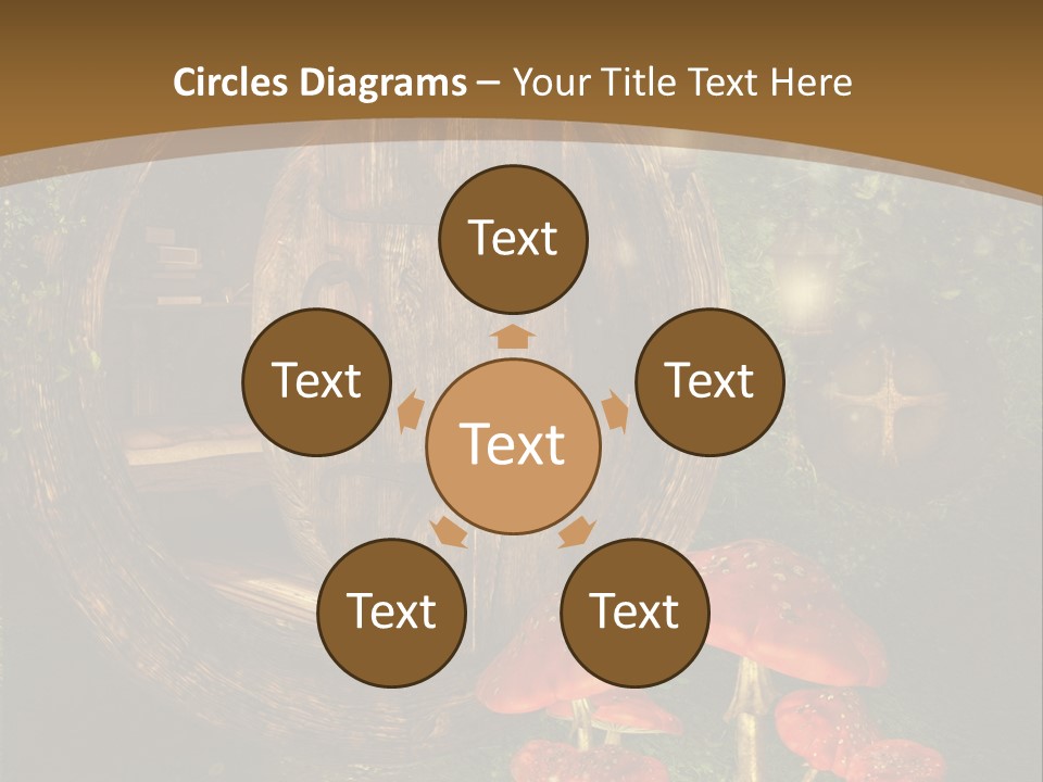 Grzyb Muchomor Fantasy PowerPoint Template