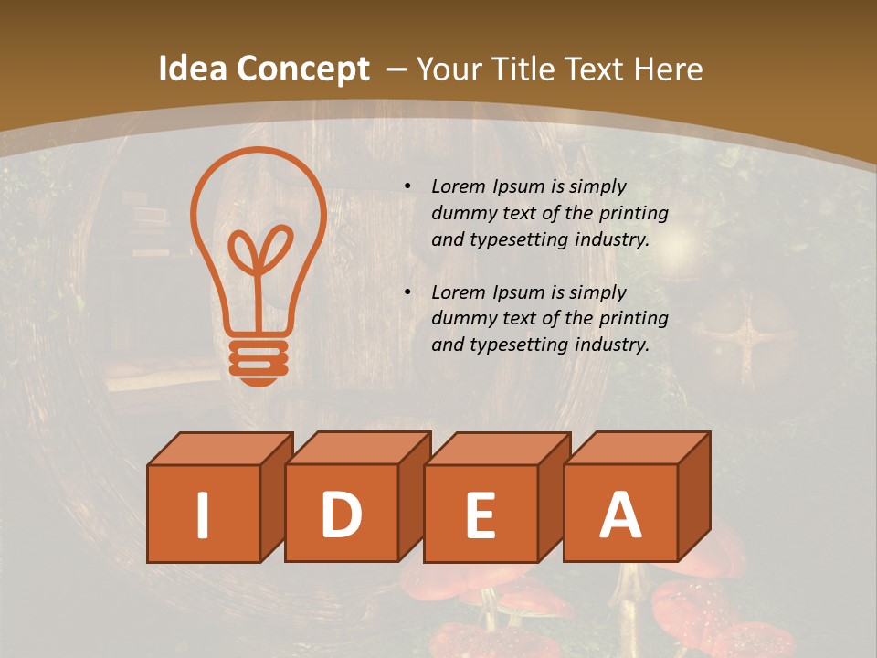 Grzyb Muchomor Fantasy PowerPoint Template