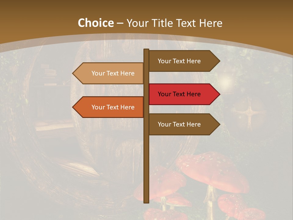 Grzyb Muchomor Fantasy PowerPoint Template