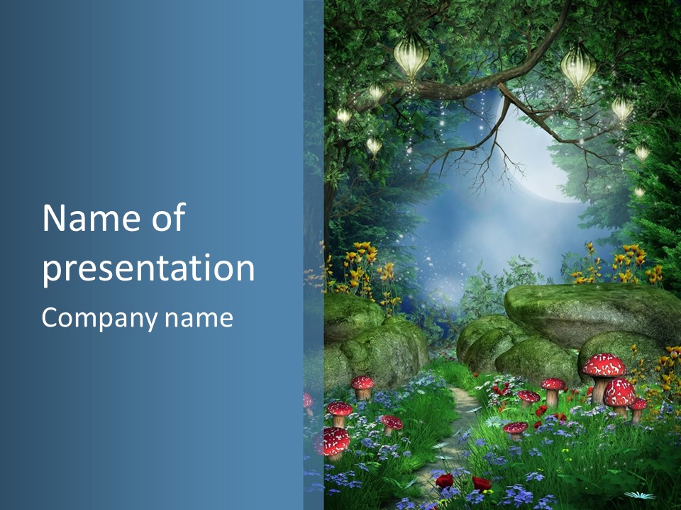 Muchomor Fantasy Zaczarowany PowerPoint Template