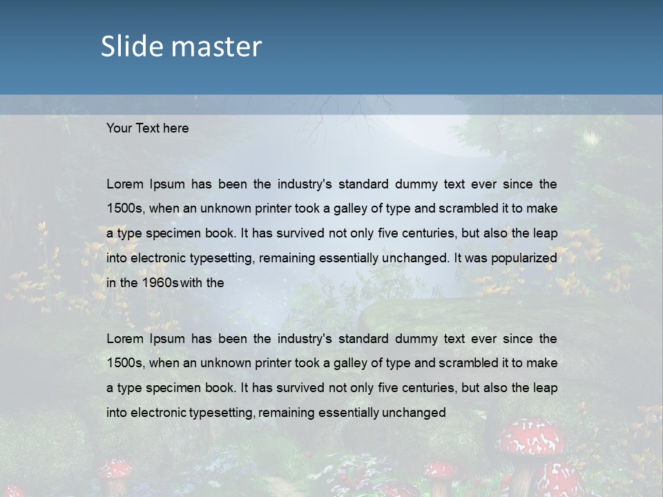 Muchomor Fantasy Zaczarowany PowerPoint Template