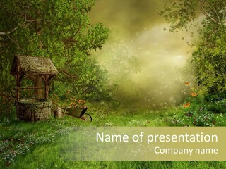 Bluszcz Kwiat Ogr PowerPoint Template