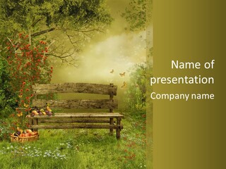 Owoc Fantasy Zielony PowerPoint Template