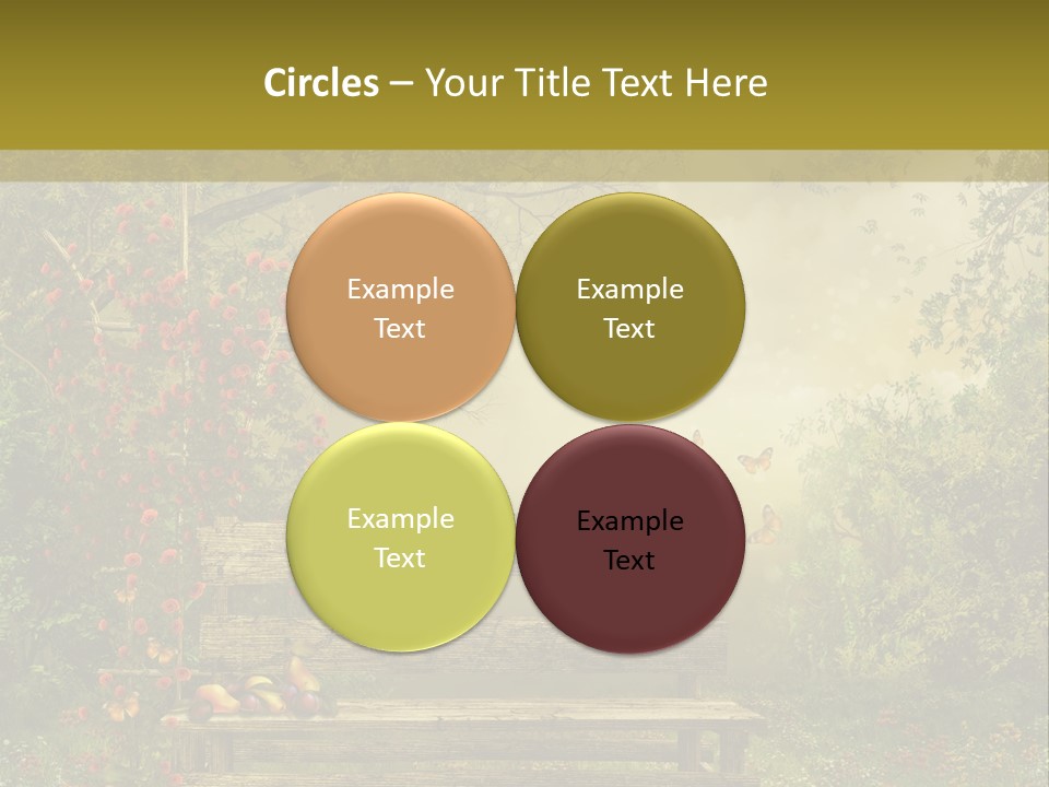 Owoc Fantasy Zielony PowerPoint Template
