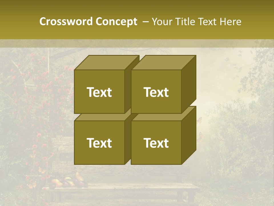 Owoc Fantasy Zielony PowerPoint Template