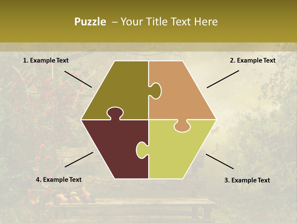 Owoc Fantasy Zielony PowerPoint Template