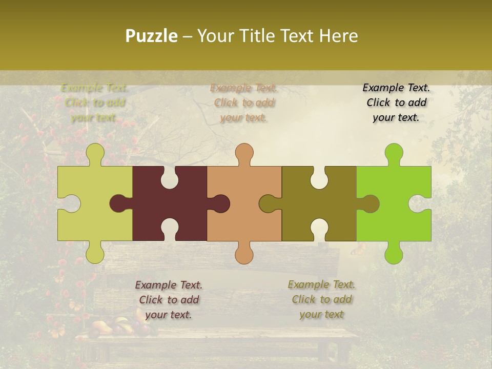 Owoc Fantasy Zielony PowerPoint Template