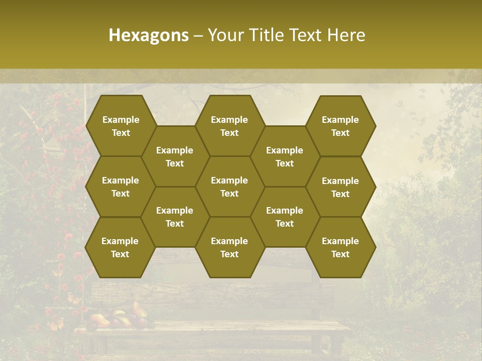 Owoc Fantasy Zielony PowerPoint Template