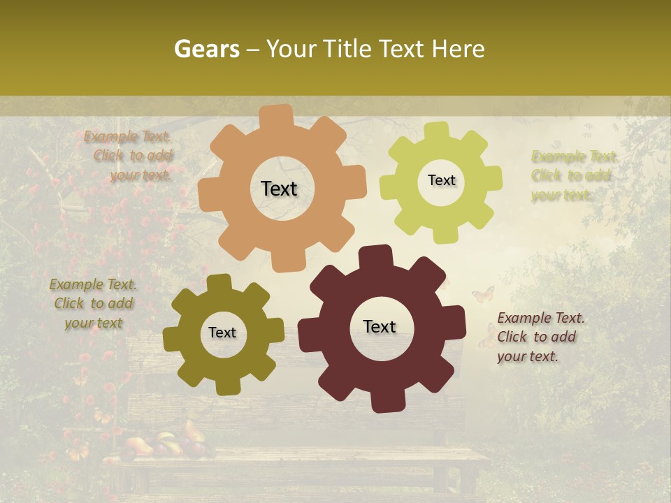 Owoc Fantasy Zielony PowerPoint Template