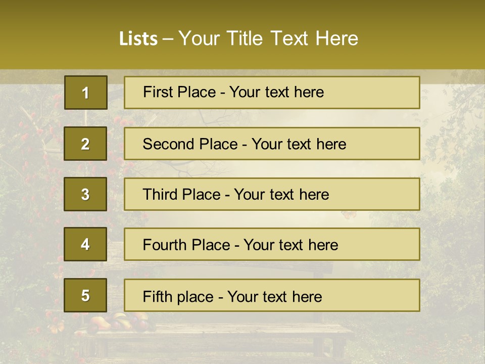 Owoc Fantasy Zielony PowerPoint Template