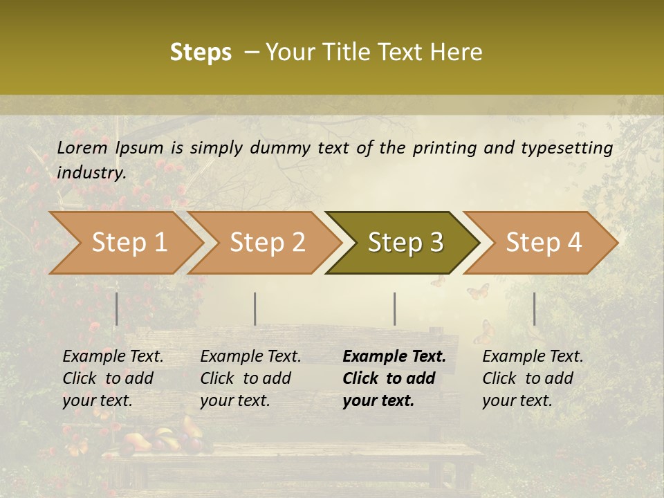 Owoc Fantasy Zielony PowerPoint Template