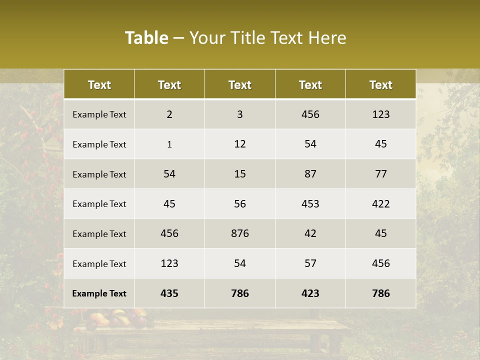 Owoc Fantasy Zielony PowerPoint Template
