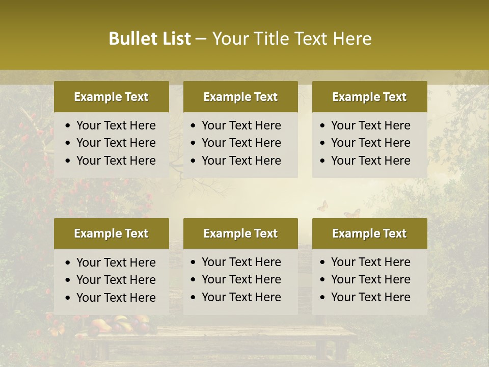 Owoc Fantasy Zielony PowerPoint Template