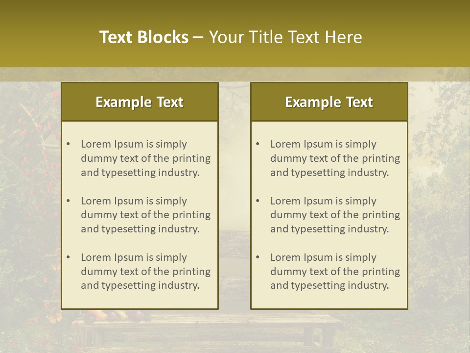 Owoc Fantasy Zielony PowerPoint Template