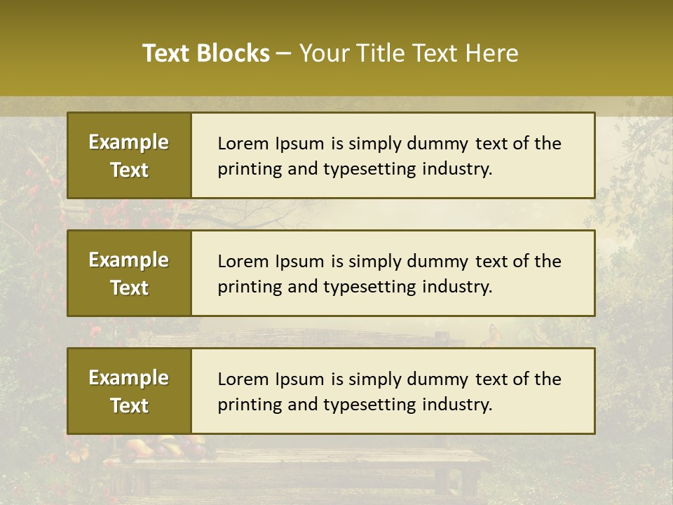 Owoc Fantasy Zielony PowerPoint Template