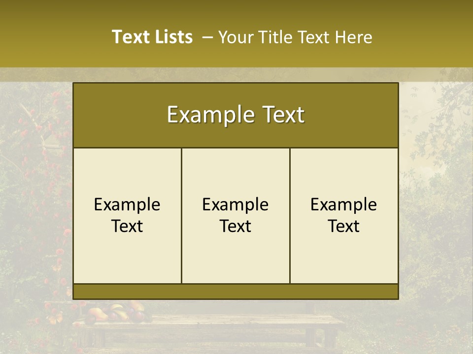 Owoc Fantasy Zielony PowerPoint Template