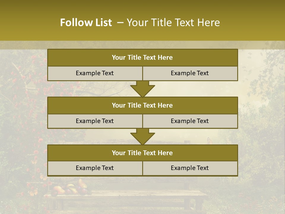 Owoc Fantasy Zielony PowerPoint Template