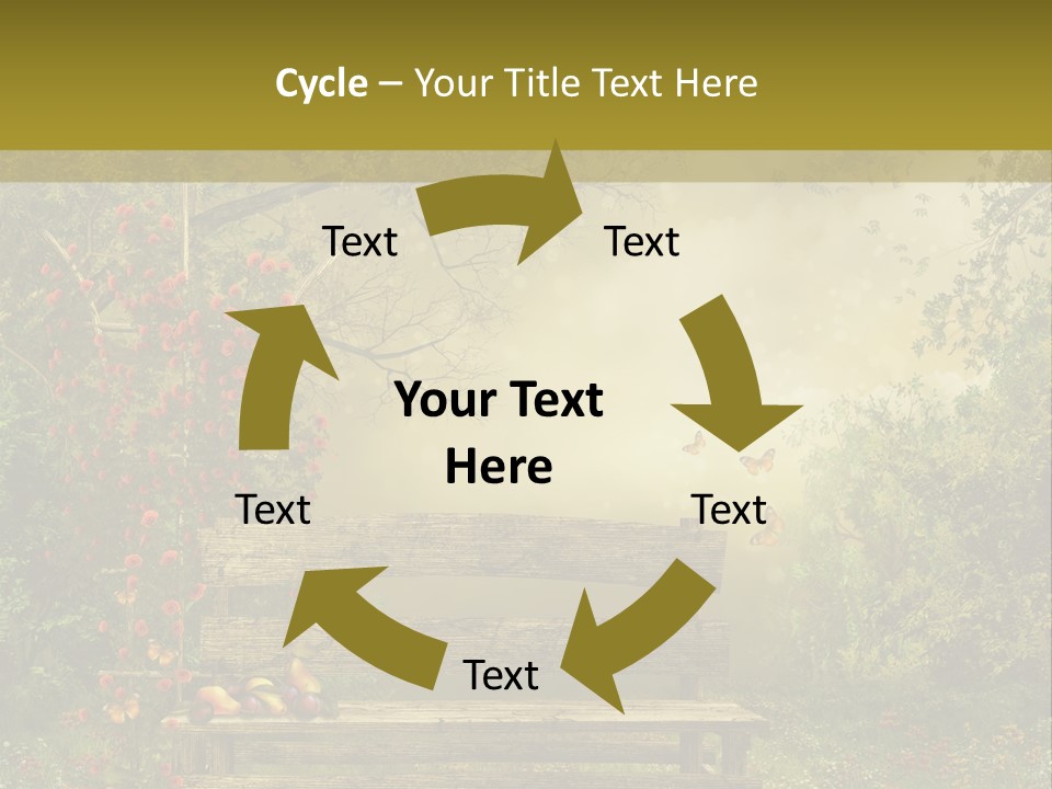 Owoc Fantasy Zielony PowerPoint Template