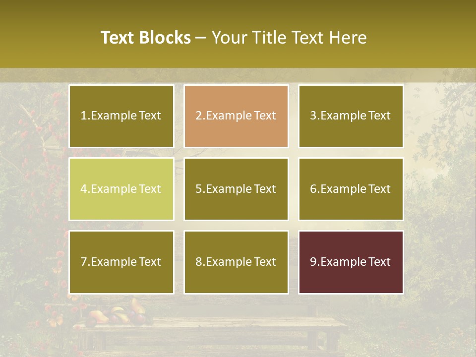 Owoc Fantasy Zielony PowerPoint Template