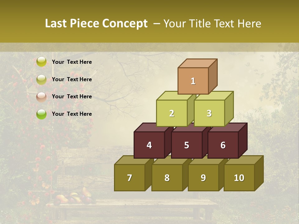 Owoc Fantasy Zielony PowerPoint Template