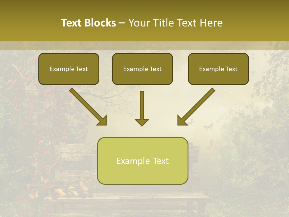 Owoc Fantasy Zielony PowerPoint Template