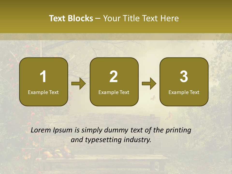 Owoc Fantasy Zielony PowerPoint Template