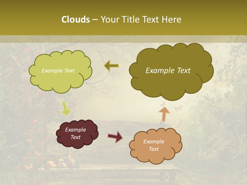 Owoc Fantasy Zielony PowerPoint Template