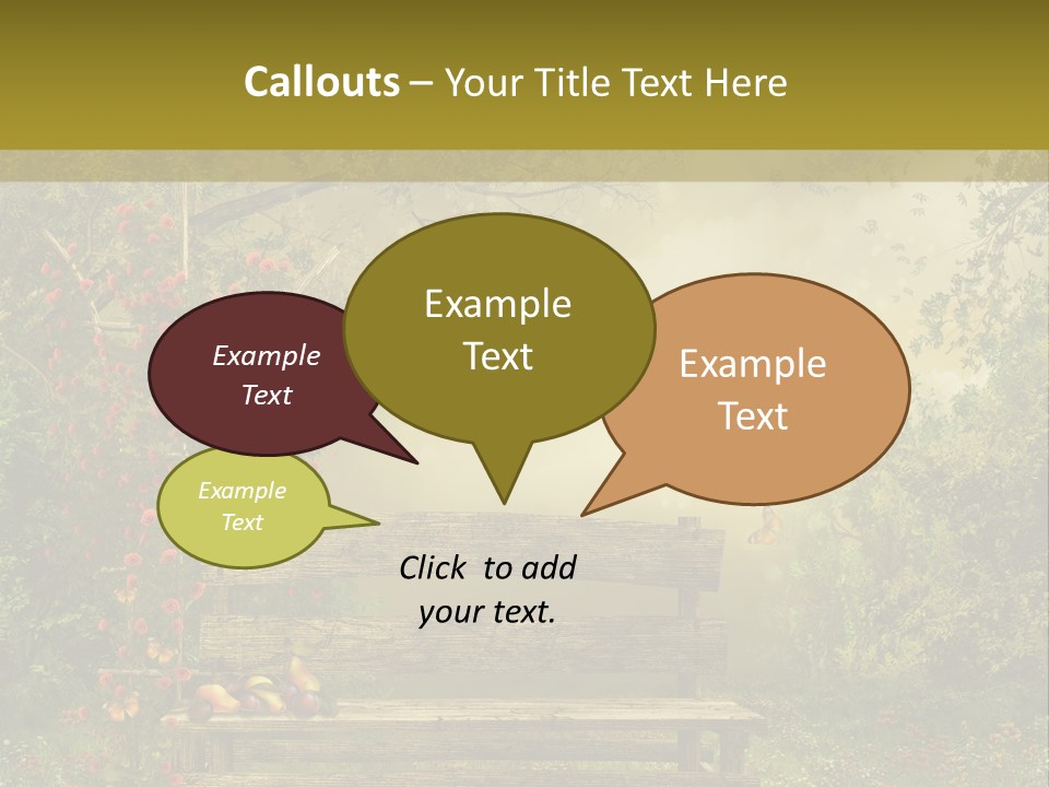 Owoc Fantasy Zielony PowerPoint Template