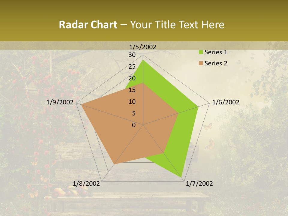 Owoc Fantasy Zielony PowerPoint Template