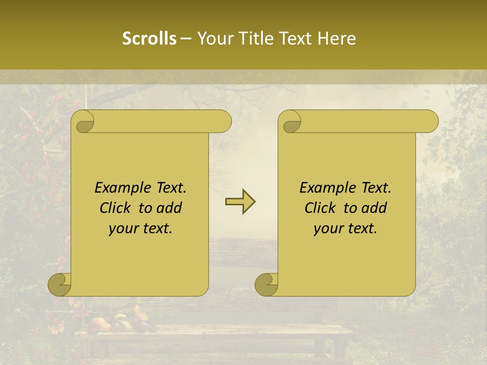 Owoc Fantasy Zielony PowerPoint Template