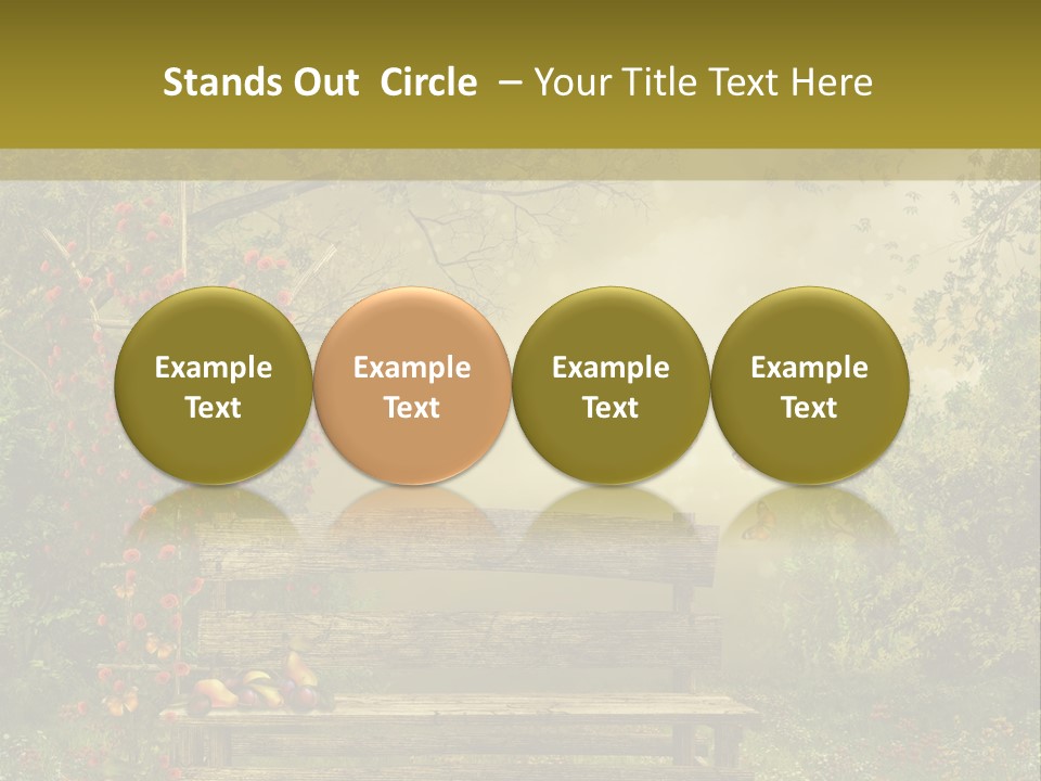 Owoc Fantasy Zielony PowerPoint Template