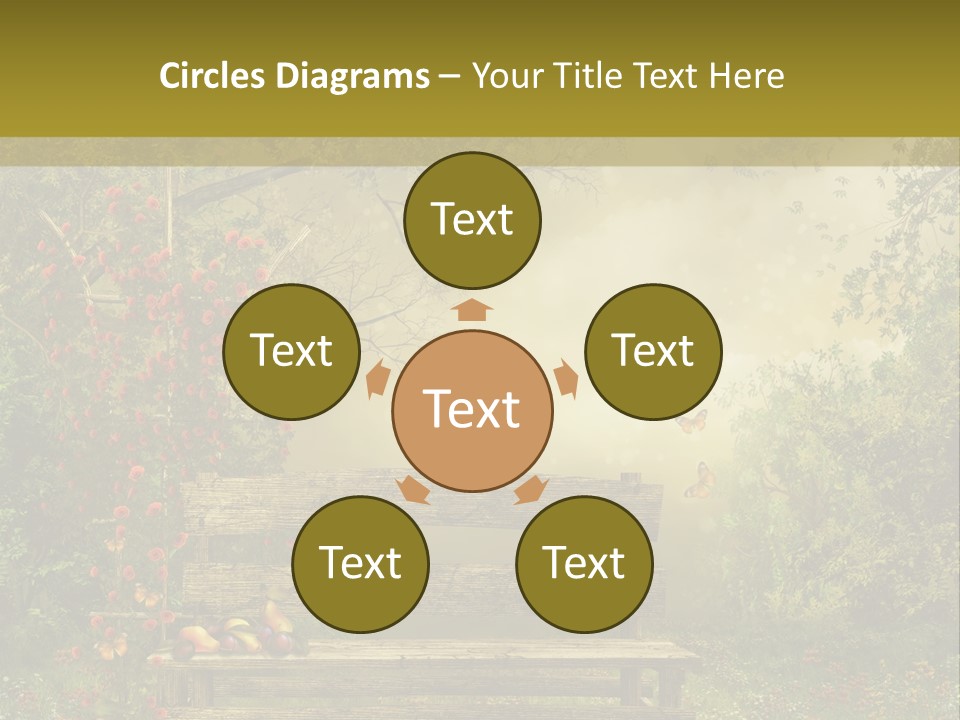 Owoc Fantasy Zielony PowerPoint Template