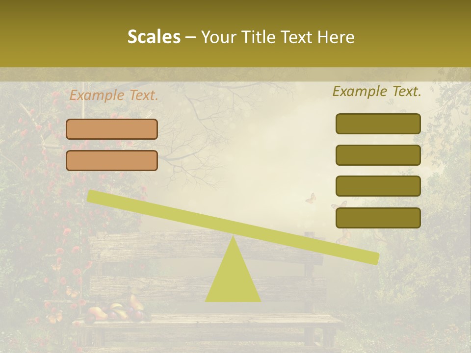 Owoc Fantasy Zielony PowerPoint Template