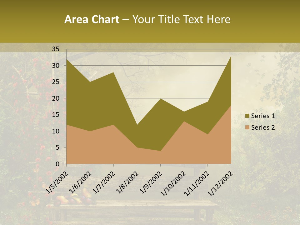 Owoc Fantasy Zielony PowerPoint Template