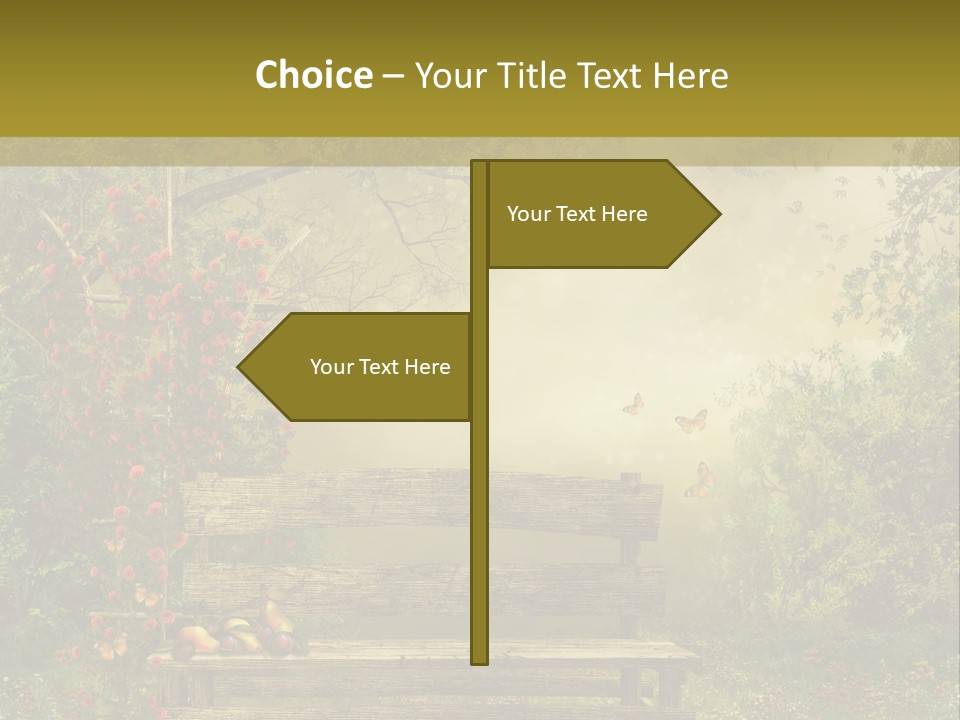 Owoc Fantasy Zielony PowerPoint Template