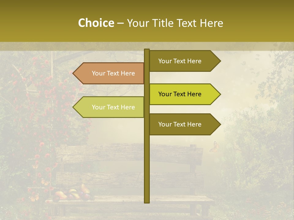 Owoc Fantasy Zielony PowerPoint Template