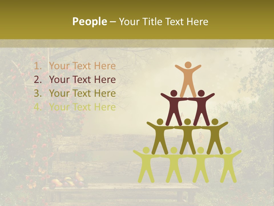 Owoc Fantasy Zielony PowerPoint Template