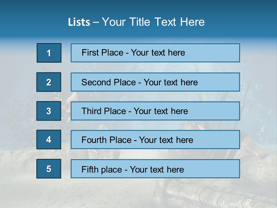 Zatopiony Ocean Pos PowerPoint Template