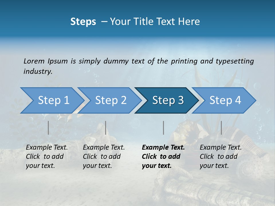 Zatopiony Ocean Pos PowerPoint Template