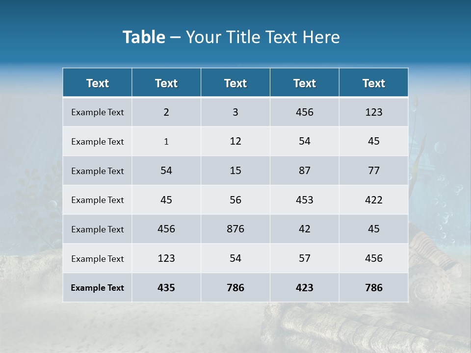 Zatopiony Ocean Pos PowerPoint Template