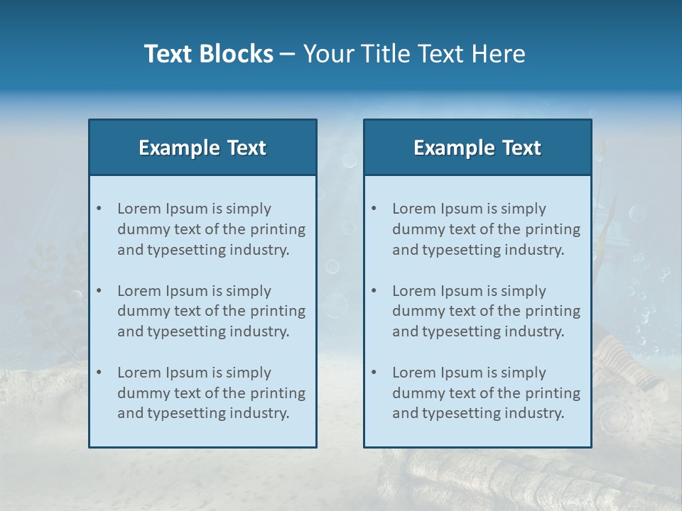 Zatopiony Ocean Pos PowerPoint Template