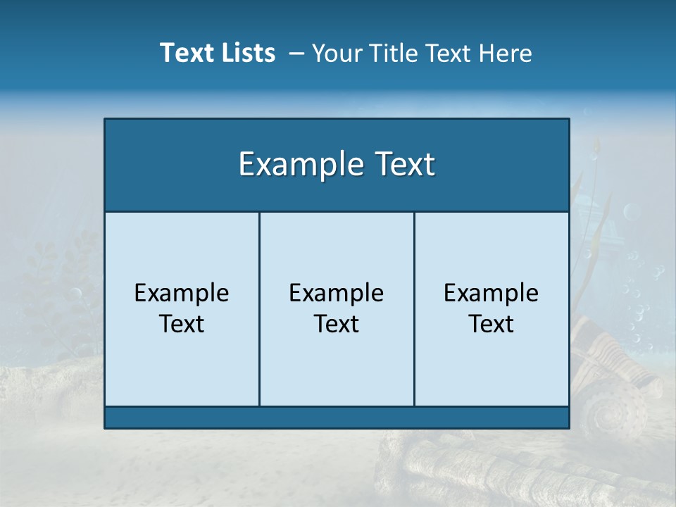 Zatopiony Ocean Pos PowerPoint Template