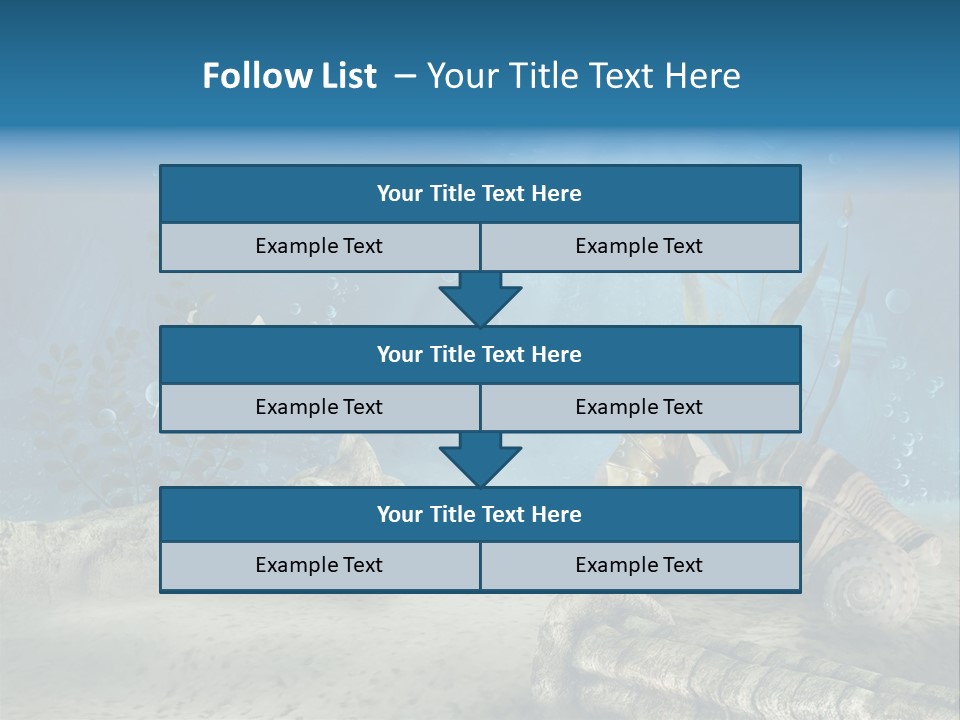 Zatopiony Ocean Pos PowerPoint Template