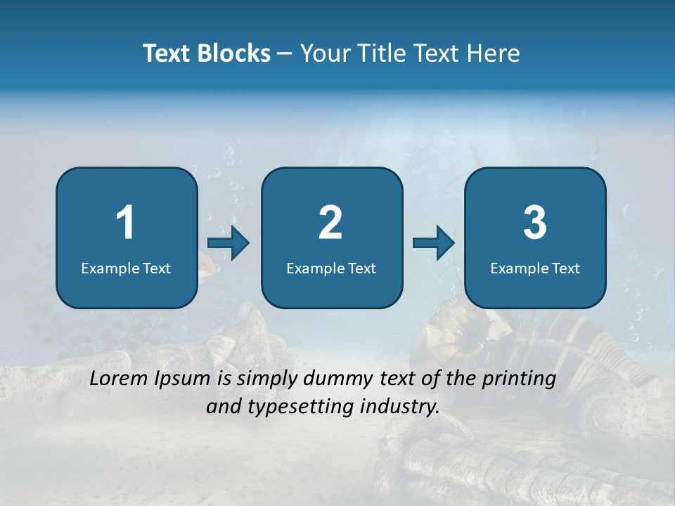 Zatopiony Ocean Pos PowerPoint Template