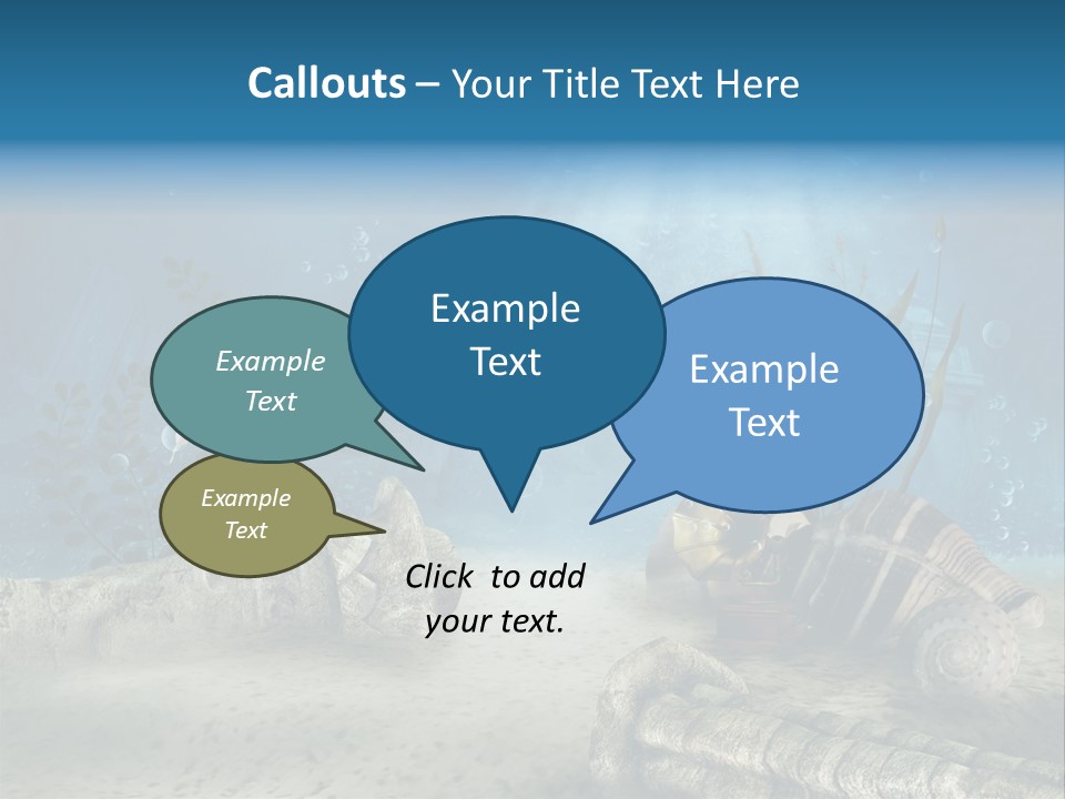 Zatopiony Ocean Pos PowerPoint Template