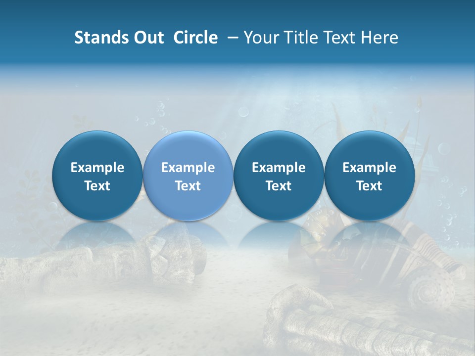 Zatopiony Ocean Pos PowerPoint Template
